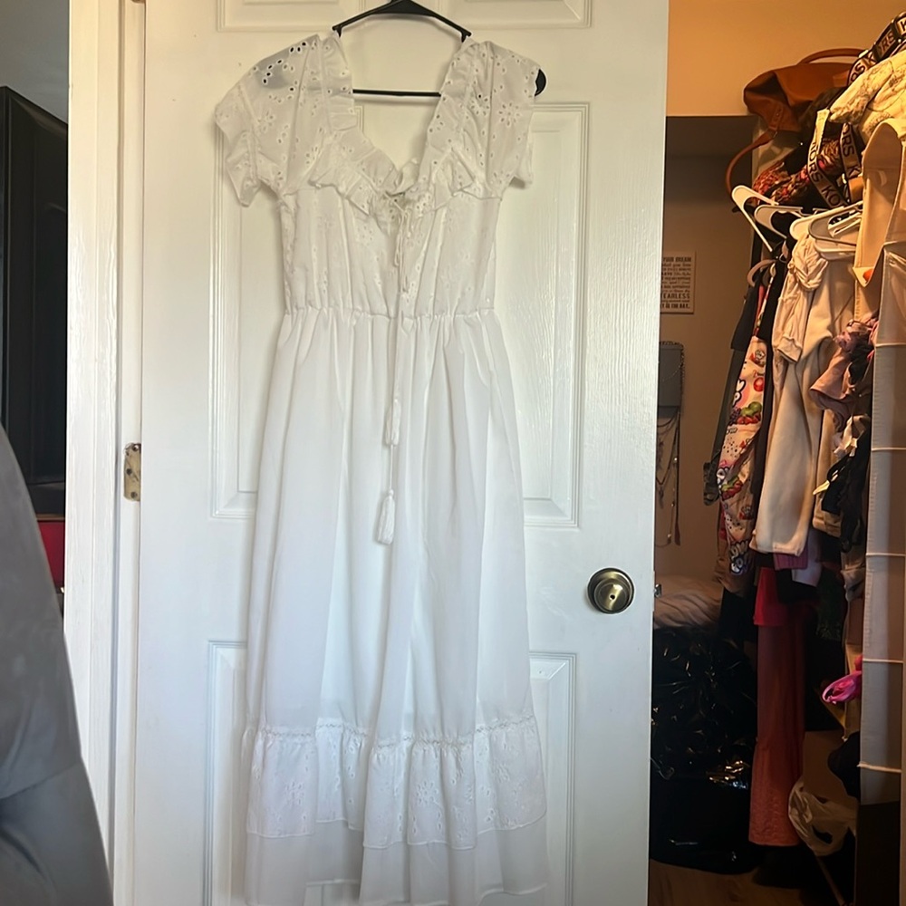 Beautiful white sundress from earthbound trading company